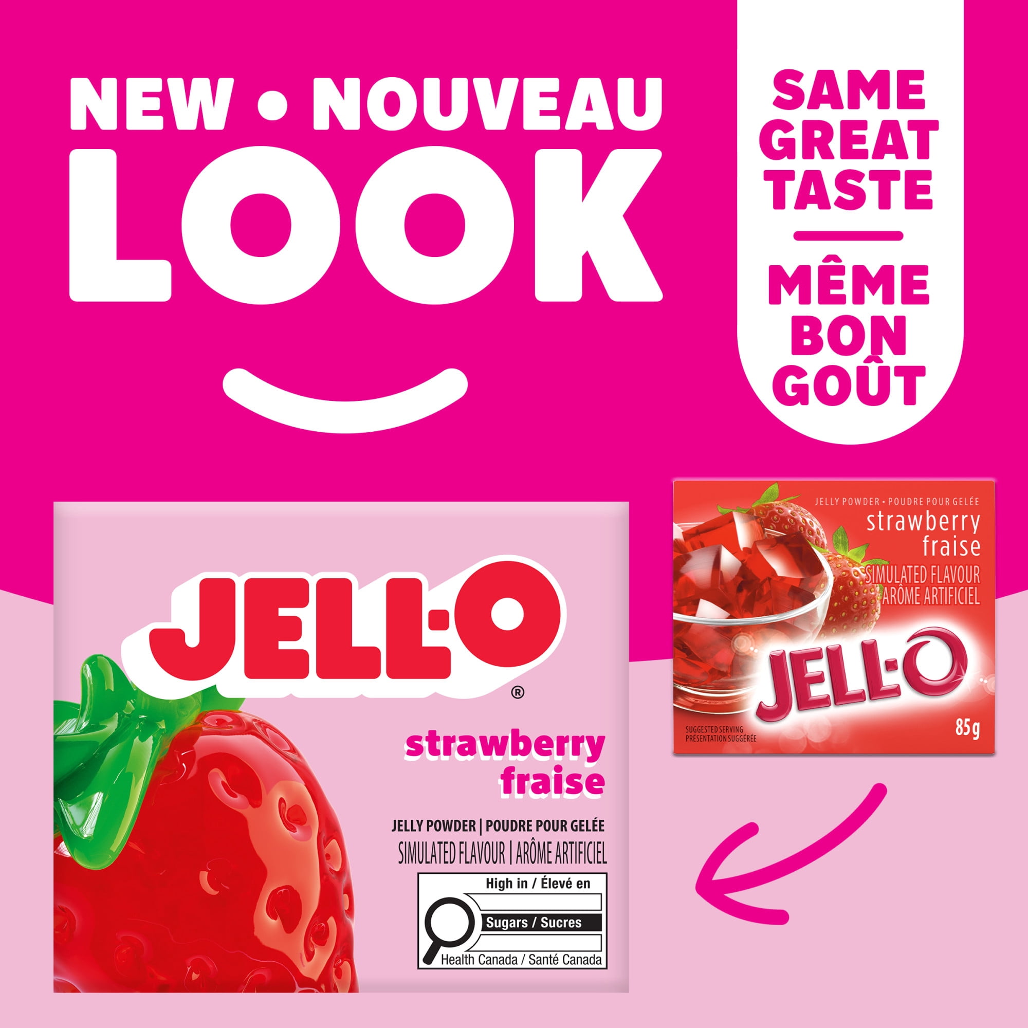Mélange De Poudre Pour Gelée Fraise, Boîte
