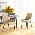 thumbnail image 2 of HOMCOM Dining Chairs Set of 2, PU Leather Kitchen Chairs with Metal Legs, 2 of 10