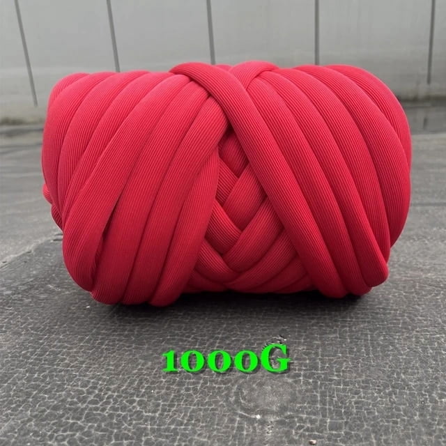 New Striped Core Spun Crochet Yarn Ice Silk Feeling Polyester Cotton Rope for Handbag Pet Nest Fashion Home Decoration