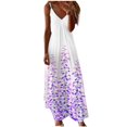 thumbnail image 2 of Robe Longue Sans Manches à Col en V Imprimée Florale pour Femmes, 2 of 4