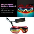 thumbnail image 3 of Labymos LED Glasses 3Colors Optional Light Up El Wire Neon Rave Glasses Twinkle Glowing Party, 3 of 5
