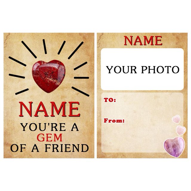 Customized Valentines Day Gifts for Kids Holiday Greeting Cards Name Photo Texts V99C
