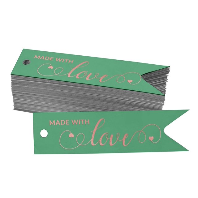 Inkdotpot Rose Gold Foil Paper Hang Tags Made With Love Text Favor Tags 50 Pieces
