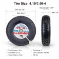 thumbnail image 2 of Hi-Run Stud 4.10/3.50-4 Wheelbarrow Tire Pneumatic Assembly with 5/8" Bushing Pre-Mounted, 2 of 5