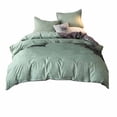 thumbnail image 2 of Bedding Set under $5! CQCYD Bedding Set 3 Piece Queen Size, Textured Pattern Duvet Cover Set with Pillowcases, Soft Microfiber Bed Sheet Set for Bedroom, Machine Washable Comforter Cover Set, 2 of 9