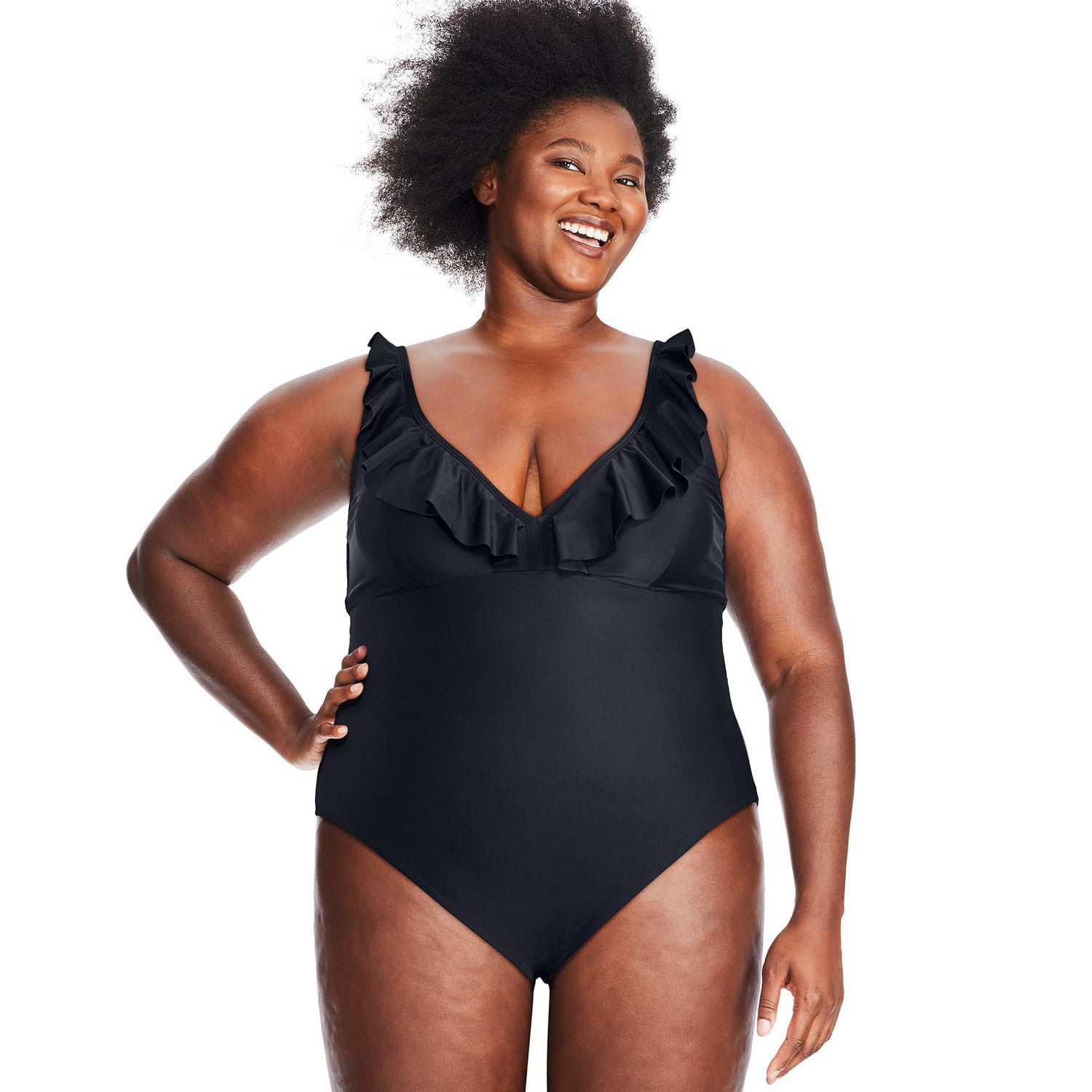 Maillot de bain à volants George Plus pour femmes