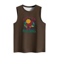 thumbnail image 2 of Débardeur pour Femmes Mode Décontractée Blouses Imprimées Baseball Col Rond T-Shirt Sans Manches, 2 of 4