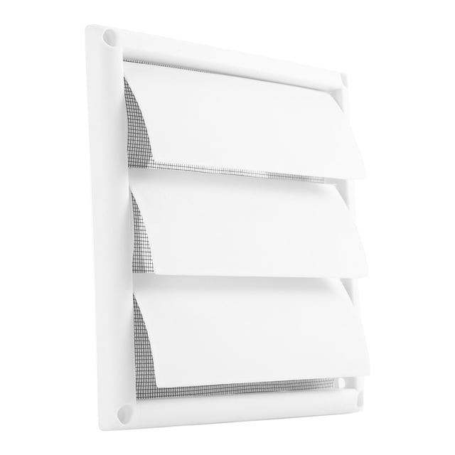 Grille d'Aération en Plastique avec Conduit Mural, Capuchon de Sortie d'Air avec 3 Rabats, 6 Pouces