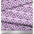 thumbnail image 2 of Soimoi Poly Georgette Fabric Ogee Damask Fabric Prints By Yard 52 Inch Wide, 2 of 5