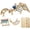 Multicolour, variant on Qaba 5 in 1 Pikler Triangle Set with Ladder, Ramp, Arch, Nature Wood