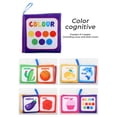 thumbnail image 2 of Soft Baby Cloth Book Infant Educational Black & White Traffic Animal Fruit Numbers Cognize Cloth Book Toy, 2 of 4