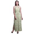 thumbnail image 1 of Bimba Robe Longue de Soirée Imprimée pour Femmes, Col Rond, Fentes Latérales, Grande Taille, 1 of 6