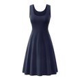 thumbnail image 1 of LUXUR Robe Longue d'Été de Plage Bohème pour Femmes, Bleu Marine TG, 1 of 3