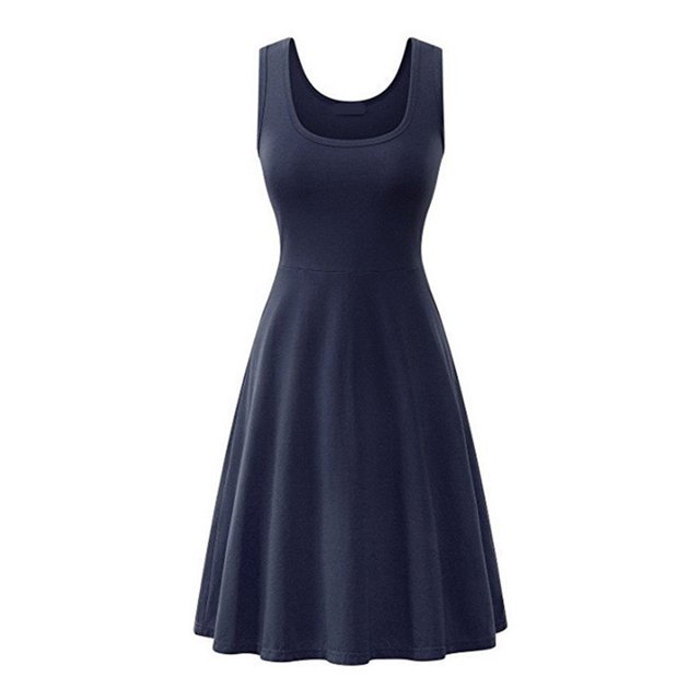 LUXUR Robe Longue d'Été de Plage Bohème pour Femmes, Bleu Marine TG