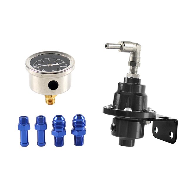 Régulateur de Pression de Carburant Réglable avec Jauge Accessoires Automatiques Remplacer les Pièces Noir