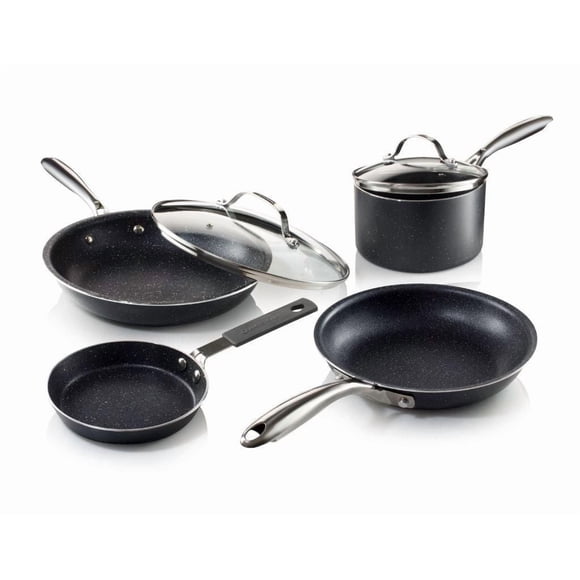 Granitestone Diamond 6 Piece Ultra Nonstick Cookware Set with Stay Cool Stainless Steel Handles Dishwasher & Oven Safe