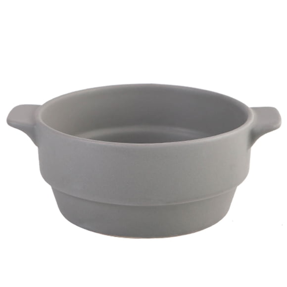 Qeeadeea Bouillon Cups, French Onion Soup Bowls With Handles, French Onion Soup Crocks Oven Safe, Microwave Soup Bowl, Soup Mug-grey-15x15x7cm, 750ml
