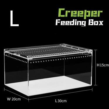 Stri Boîte en Acrylique pour Reptiles Terrarium Transparente Étui d'Élevage pour Reptiles de Compagnie Contenant