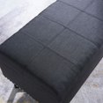 thumbnail image 2 of Emerson Fabric Studded Double Bench Ottoman (Black), 2 of 3