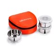 thumbnail image 1 of oliveware Freshy Lunch Box, Leak Proof, 3 Stainless Steel Containers with BPA Free Lid (300ml) Each, Fabric Bag - Blue, 1 of 1