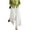 White, variant on CFLVAEK Plus Size Womens Cotton Linen Culottes with Pockets Elastic Waist Yoga Pant Baggy High Rise Drawstring Trousers Casual Wide Leg Palazzo Pants