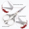 thumbnail image 4 of HLONK 2Inch Stainless Steel Scissors Silver Sewing Embroidery Scissors Small Precision Detail Scissors Vintage Shears Sharp Cutter for Fabric Paper Cutting Craft Art Work DIY Tool DIY, 4 of 9