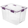 thumbnail image 1 of Boîte étanche de Sterilite de 76L transparent - violet, 1 of 2