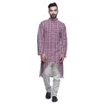 thumbnail image 1 of Atasi Long Sleeve Kurta Printed Button Down Asymmetric Designer Kurta For Boys, 1 of 5