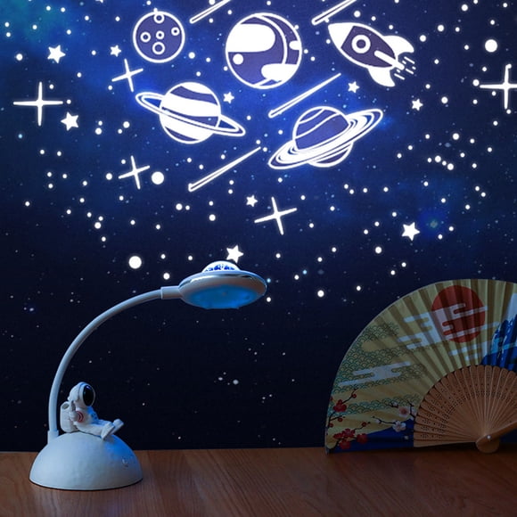 SASHENHG Desk Lamp For Kids, Astronaut Cute Small Desk Lamp With USB Charging Port, Mobile Phone Projection Night Lights For Kids Eye-Caring Study Table Lamp
