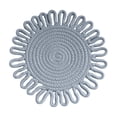 thumbnail image 2 of Nilvkv Woven Insulation Pad Kitchen Flower Shaped Placemat Handmaded Pot Mat Cup Mat Size 7X7 Inches, 2 of 6