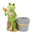 thumbnail image 1 of koolsoo Frog Planters Pot Handpainted Resin Decorative Lovely Frog Flowerpots for Indoor, 1 of 9