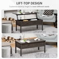 thumbnail image 4 of HOMCOM Table Basse Moderne de 39 Pouces à Plateau Relevable avec Compartiment de Rangement Caché, 4 of 10