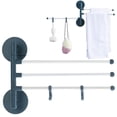 thumbnail image 2 of Home Essentials, 360° Rotating Towel Rack without Drilling Bathroom and Toilet Storage Rack Multi Pole Wall Mounted Stainless Rotating Towel Pole Household Multi Functional Storage Rack, 2 of 9