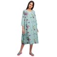 thumbnail image 2 of Moomaya Robe de Nuit d'Allaitement en Coton à Col Rond Imprimée pour Femmes, 2 of 6
