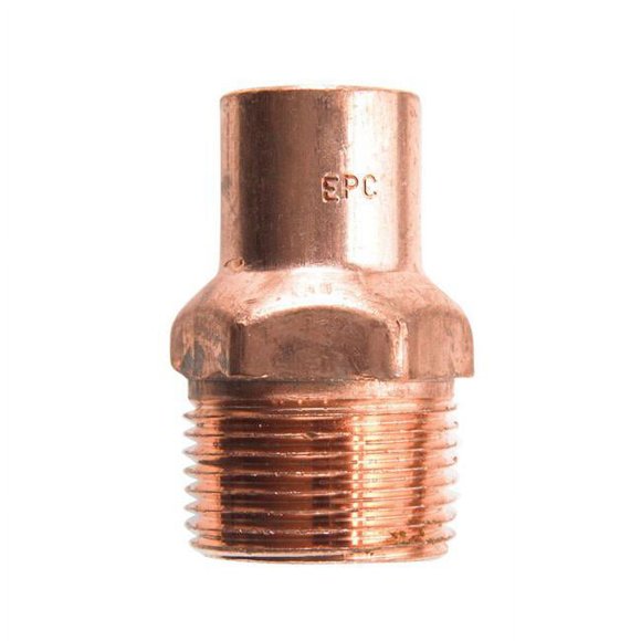 B&K Products 41308 0.75 in. Copper T x 0.5 in. MIP Copper Pipe Adapter