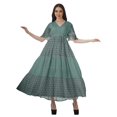 thumbnail image 4 of Moomaya Robes d'Été Imprimées à Manches Courtes pour Femmes, Tenue de Fête Décontractée, 4 of 4