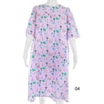 thumbnail image 1 of Women's Adaptive Flannel Backwrap Gown (Medium, Fun Prints with Lavender Background - 04), 1 of 1