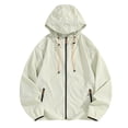 thumbnail image 1 of Maqroz Veste de Soleil pour Homme UPF 50++ à Capuche à Fermeture Éclair Intégrale Protection UV SPF Rafraîchissante Légère avec Poches Été Ajustable Séchage Rapide Veste de Sport de Piste Randonnée Pêche Plein Air Vert m, 1 of 4