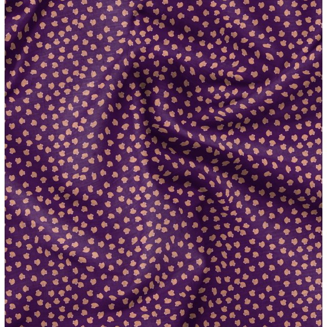 Soimoi Purple Viscose Chiffon Fabric Shells Ocean Decor Fabric Printed Yard 42 Inch Wide