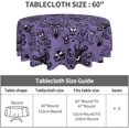 thumbnail image 2 of Purple Halloween Tablecloth Round 60 Inch Black Haunted Mansion Ghost Decorative Table Cloth with Wrinkle Resistant for Halloween Home Kitchen Dining Table Patio Outdoor Party Picnic, 2 of 6