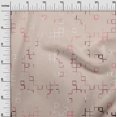 thumbnail image 3 of oneOone Viscose Jersey Peach Fabric Geometric Craft Projects Decor Fabric Printed By The Yard 60 Inch Wide, 3 of 5