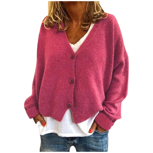 2025 Cardigan pour Femmes Uni à Col en V avec Boutons à Manches Courtes Cardigan pour Femmes Décontracté Extensible en Tricot Chandail Tenue de Vacances pour Femmes Cardigan