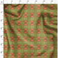 thumbnail image 3 of Soimoi Green Rayon Fabric Crabs Ocean Print Fabric by Yard 56 Inch Wide, 3 of 6