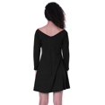 thumbnail image 3 of Moomaya Robe Droite à Manches Longues pour Femmes avec Encolure en V en Coton, Robes d'Été Décontractées - 4 Ans, 3 of 6