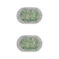thumbnail image 2 of Youkk Bathroom Rugs Water Absorbent Floor Bath Mat Carpet Chrysanthemum Oval 40x60cm 2Set, 2 of 6