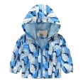 thumbnail image 1 of Toddler Kids Baby Boys Girls Fashion Cute Cartoon Flowers Rabbit Pattern Windproof Jacket Hooded Coat, 1 of 1