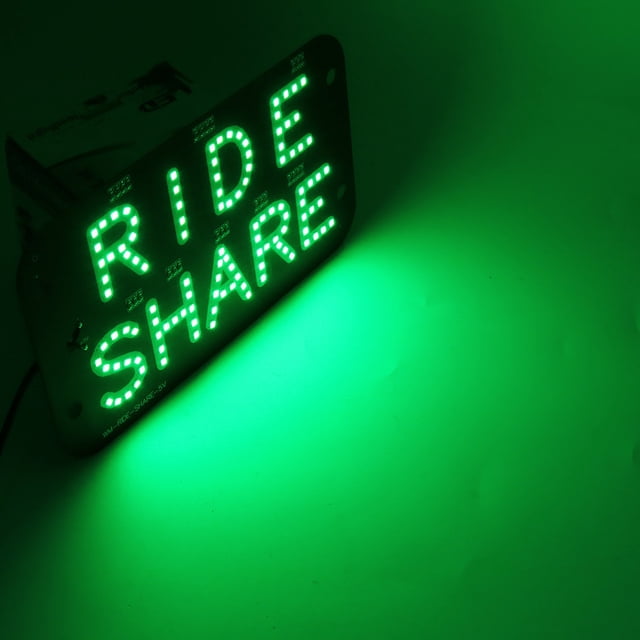 LED Light Sign For Car 7.5 X 4.5 Inch Windshield LED Car Sign With Suction Cups Text Led Light For Ride Driver