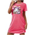 thumbnail image 2 of Tnhcen Pyjama d'Halloween pour Femmes Grande Taille, Robes de Pyjama en Molleton Double Face P-2TG, Douces et Confortables, Tenue d'Intérieur Extensible, 2 of 3