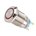 thumbnail image 1 of KIMISS 19mm 12-24V LED Interrupteur à Bouton-Poussoir à Verrouillage Automatique Inoxydable Imperméable à l'Eau Interrupteur à Bouton-Poussoir à Verrouillage Annulaire à LED Plat, 1 of 8