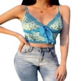 thumbnail image 3 of Camisole Moulante en Dentelle Velours pour Femmes à Fines Bretelles, 3 of 6